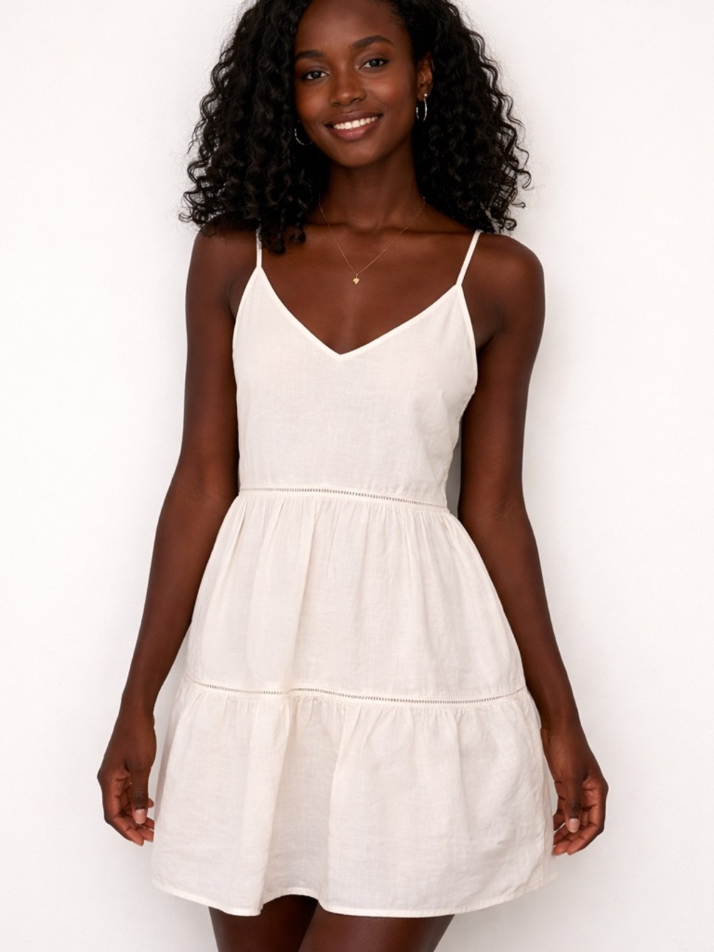 Old Navy Cream Colour Camisole V-neck 100% rayon.